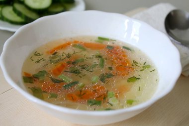 Çorba, sebze, sebze tabağı.