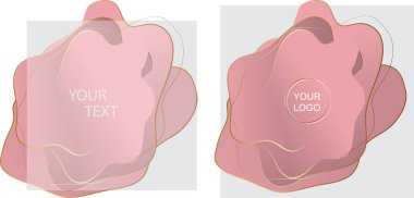 Sosyal ağlar, kartpostallar, afişler, haber bültenleri, indirimler, kapak resimleri, ekran koruyucular, indirim kartları için pembe arkaplan üzerindeki soyut grafikler ve şekiller