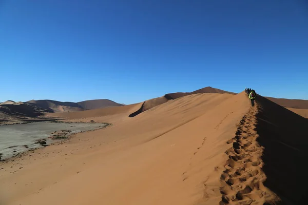 As dunas vermelhas em torno de Sossusvlei, Namíbia — Fotografia de Stock