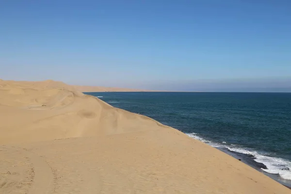 stock image Swakopmund, Spectacular sand dunes on the ocean