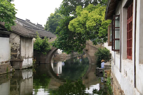 De stad op het water van Zhouzhuang — Stockfoto