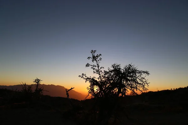 Puesta de sol en Wadi Ghul Omán — Foto de Stock