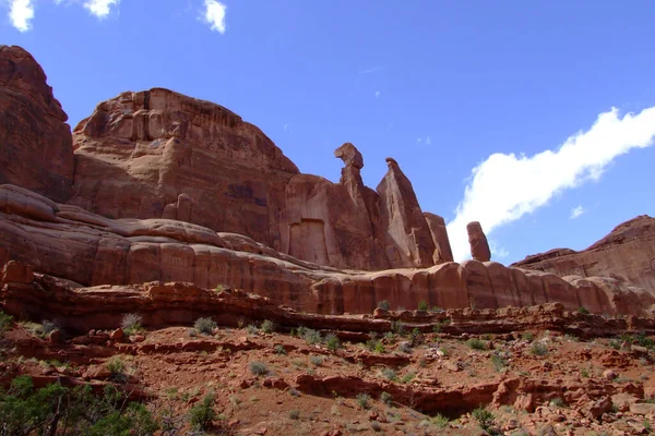 Park Avenue spår, Arches nationalpark — Stockfoto