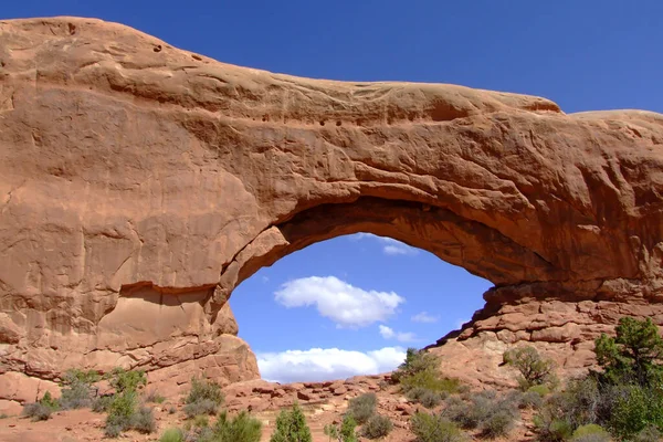 Section of double Windows, Arches National Park — стокове фото