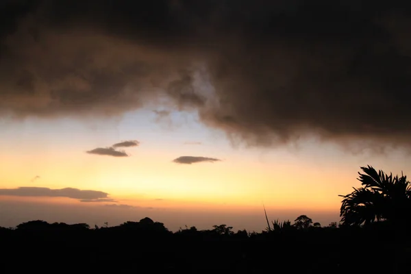 Costa Rica, zonsondergang aan de Pacifische kust — Stockfoto