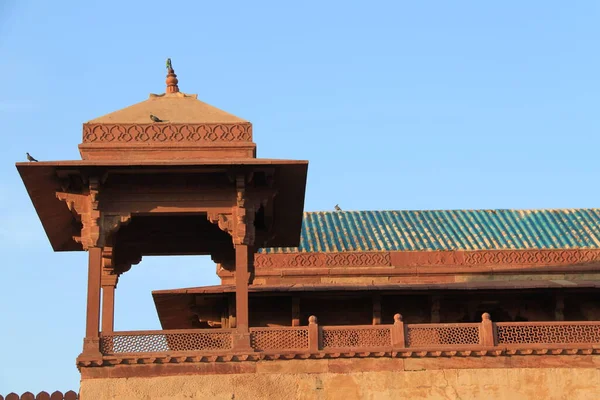 Detalle del famoso Fatehpur Sikri, cerca de la ciudad de Agra, India —  Fotos de Stock