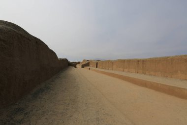 Peru Trujillo 'daki Chan Chan Chan' ın güzel arkeolojik alanı.