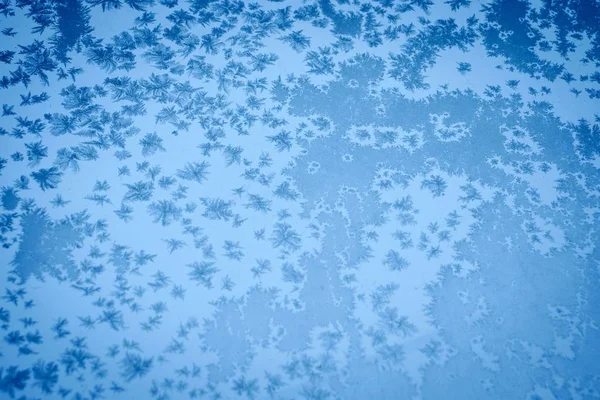 Abstract Background Winter Frosty Patterns Window — Stock Photo, Image