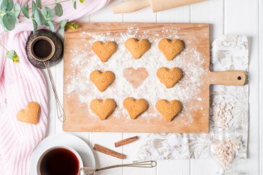 Sevgililer günü için kurabiye, sevgililer günü için yemek.