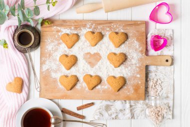 Sevgililer günü için kurabiye, sevgililer günü için yemek.