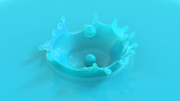 3D spinning salpicadura congelada — Vídeos de Stock