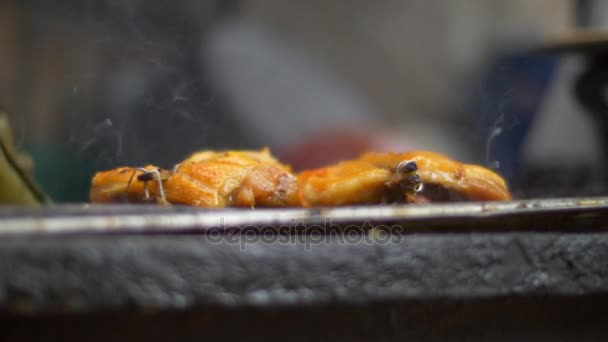 Comida callejera asiática — Vídeos de Stock