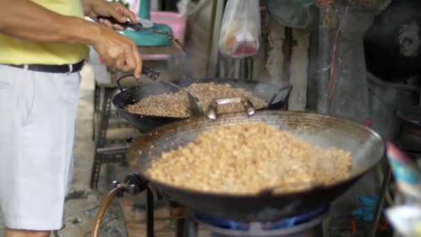 Asiática comida de rua — Vídeo de Stock