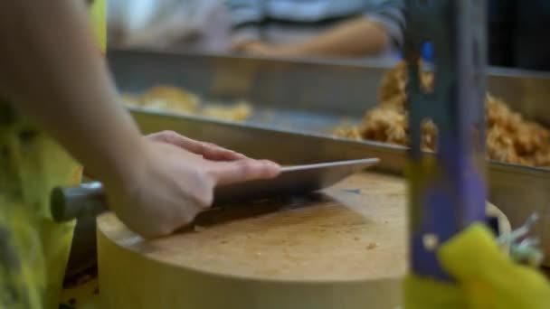 Asiática comida de rua — Vídeo de Stock
