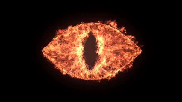 Olho de diabo ardente — Vídeo de Stock