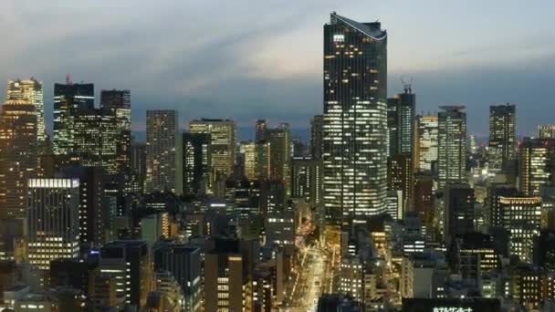 Vue timelapse du paysage urbain de tokyo — Video