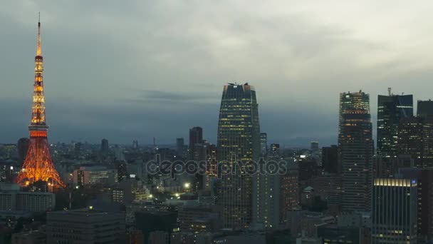 Timelapse utsikt över tokyo stadsbild — Stockvideo