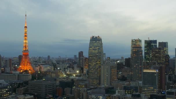 Timelapse вид на міський пейзаж Токіо — стокове відео