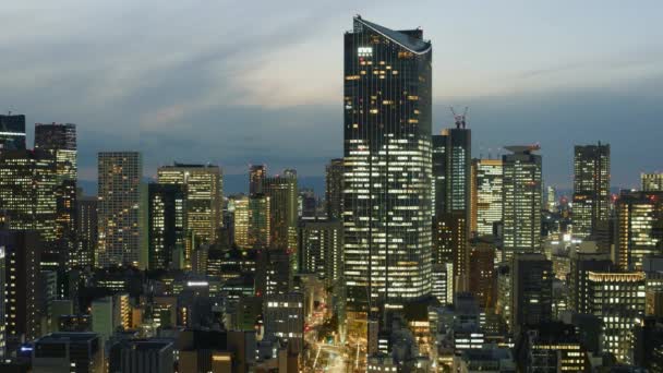Vue timelapse du paysage urbain de tokyo — Video