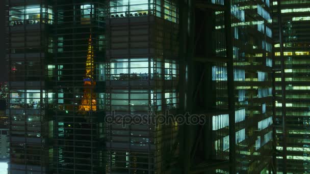 Tokyo centre d'affaires time lapse — Video