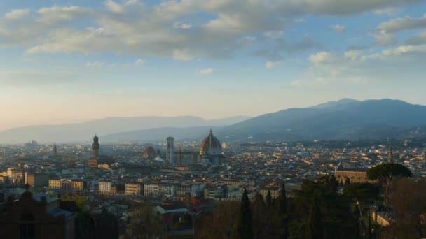 Florenzlandschaft an einem Sommerabend — Stockvideo