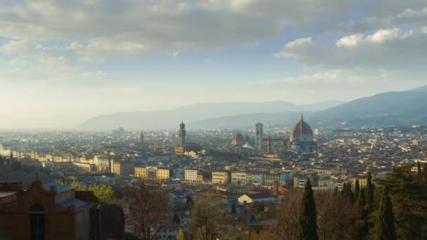 Florence landskap på sommarkväll — Stockvideo
