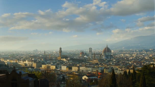 Krajobraz we Florencji na letni wieczór — Wideo stockowe