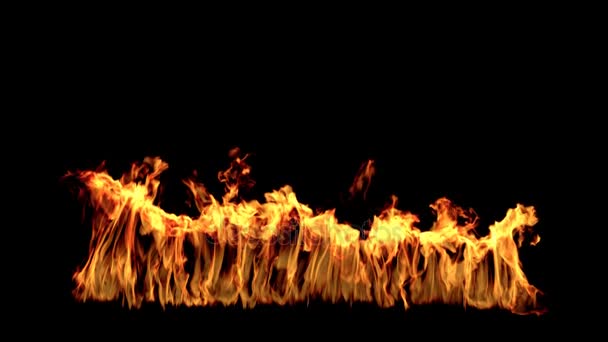 Эффект огненного ряда с альфа — стоковое видео