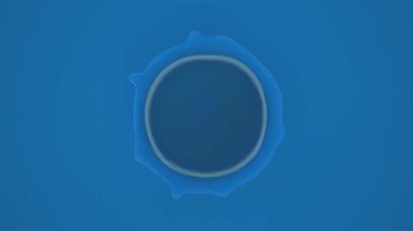 Küçük damla mavi sıvı içine düşme görünümünü