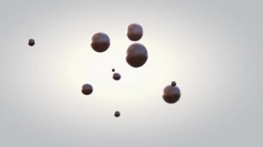 oluşturan birçok küçük çikolata beyaz zemin üzerine damla