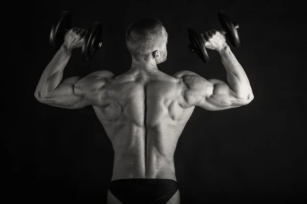 Hermoso cuerpo masculino muscular —  Fotos de Stock