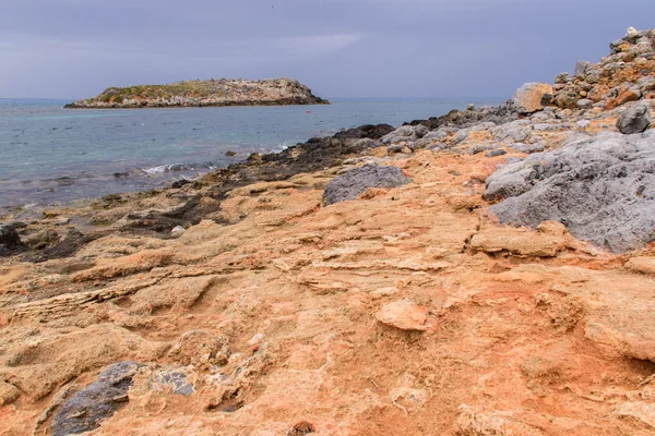 Güzel deniz manzarası. Sahile Girit Adası — Stok fotoğraf