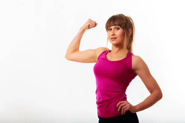 Sexual sports girl on a dark background. — Stock Photo, Image