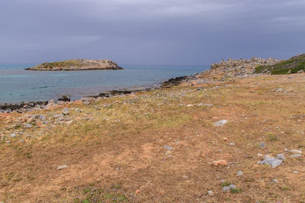 Prachtig zeegezicht. De kust van het eiland Kreta — Stockfoto
