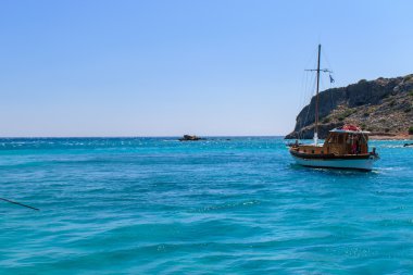 Şık Yunanistan deniz manzaraları. Doğanın güzelliği.