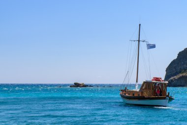 Şık Yunanistan deniz manzaraları. Doğanın güzelliği.