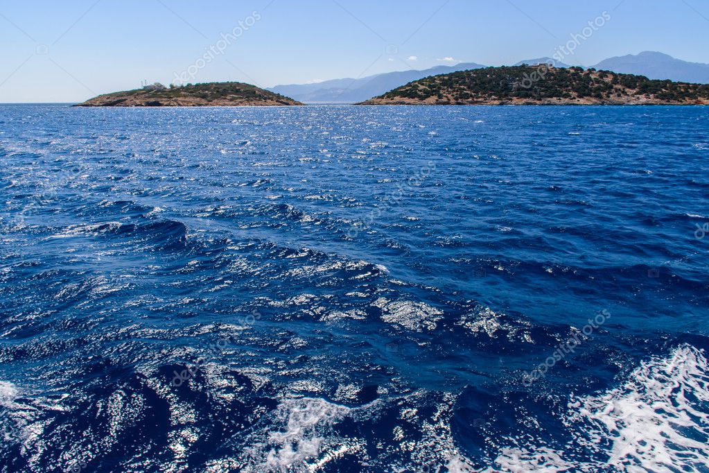 Magníficos paisajes marinos griegos. Belleza de la naturaleza â fotos de stock