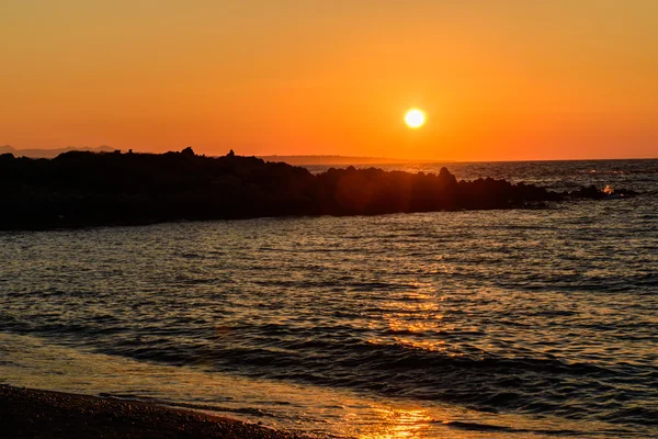 Puesta de sol en el mar — Foto de Stock