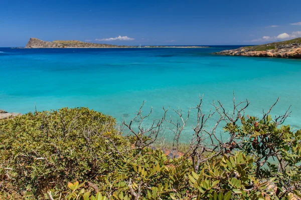 La pintoresca cala con agua azul clara —  Fotos de Stock