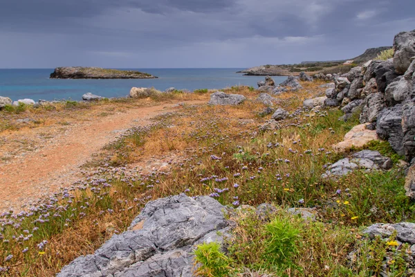 Güzel deniz manzarası. Sahile Girit Adası — Stok fotoğraf