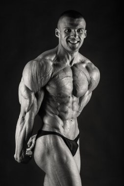 Siyah güzel kas vücut