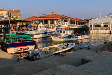  Nessebar güzel bağlantı noktası. Güzel yat.