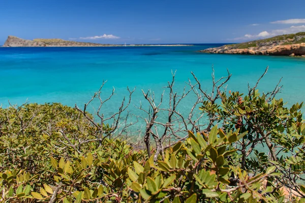 La pintoresca cala con agua azul clara —  Fotos de Stock