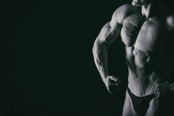 우아한, 남성, 근육 질 몸 — 스톡 사진