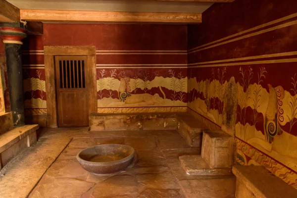CRETE - 20 de maio: Grécia.Os interiores do palácio minoico. Maio — Fotografia de Stock