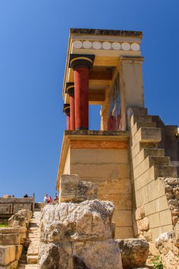 Girit - 20 Mayıs: Minos palace'nın Greece.The iç. Mayıs 