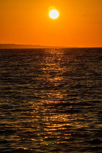 Pôr do sol na costa grega — Fotografia de Stock
