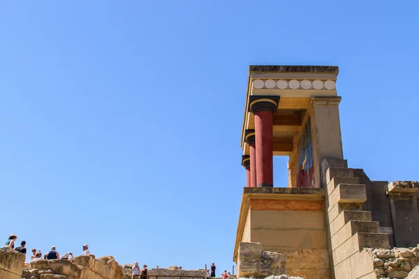 CRETE - 20 de maio: Grécia.Os interiores do palácio minoico. Maio — Fotografia de Stock