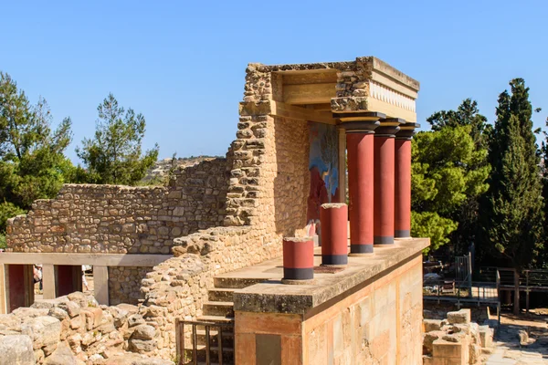 CRETE - 20 de mayo: Grecia.Los interiores del palacio minoico. Mayo — Foto de Stock