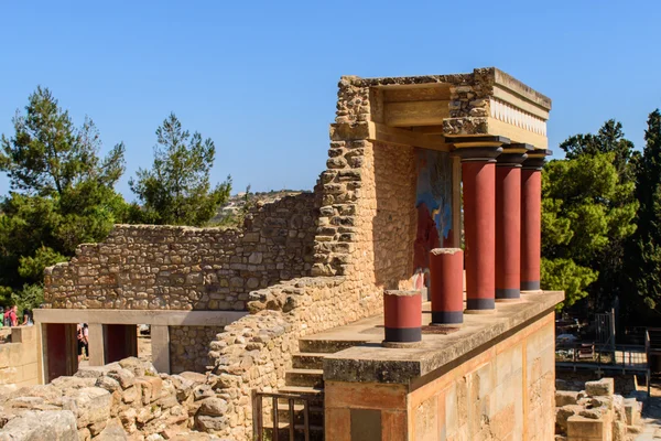 CRETE - 20 de mayo: Grecia.Los interiores del palacio minoico. Mayo — Foto de Stock